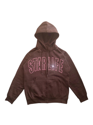 Starlife Dark Mocha Zip Up “Cosmic Arc”