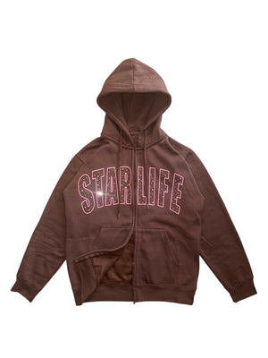 Starlife Dark Mocha Zip Up “Cosmic Arc”