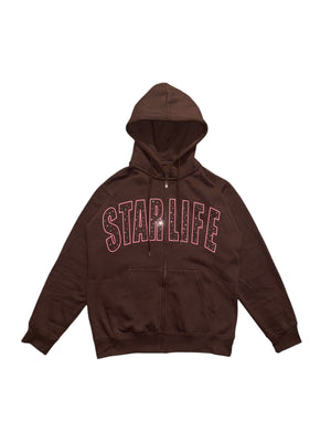 Starlife Dark Mocha Zip Up “Cosmic Arc”