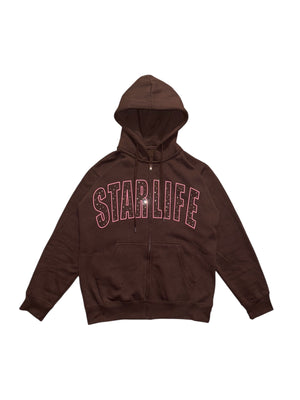 Starlife Dark Mocha Zip Up “Cosmic Arc”